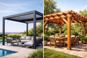 Aluminijasta ali lesena pergola - katera?